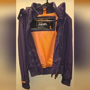 Superdry Purple and Orange Bomber Winbreaker Jacket